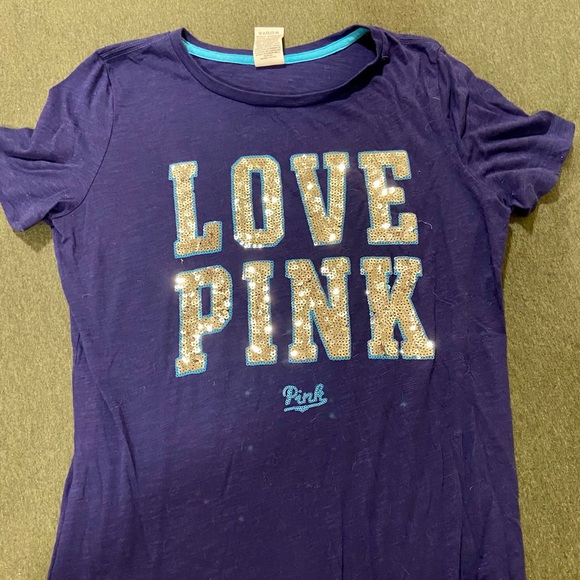 Victoria’s Secret PINK tee shirt with sequins - Picture 1 of 2